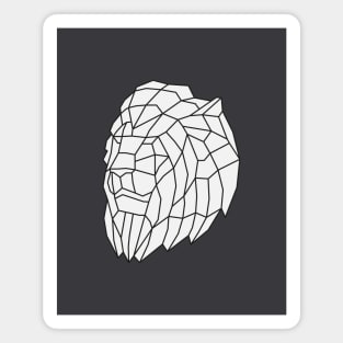 Geometric Lion Head Outline Magnet